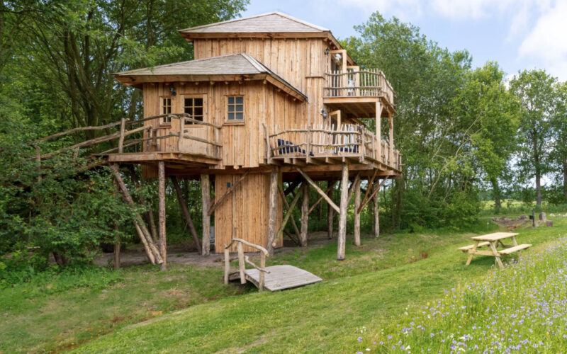 slapen in boomhut Nederland