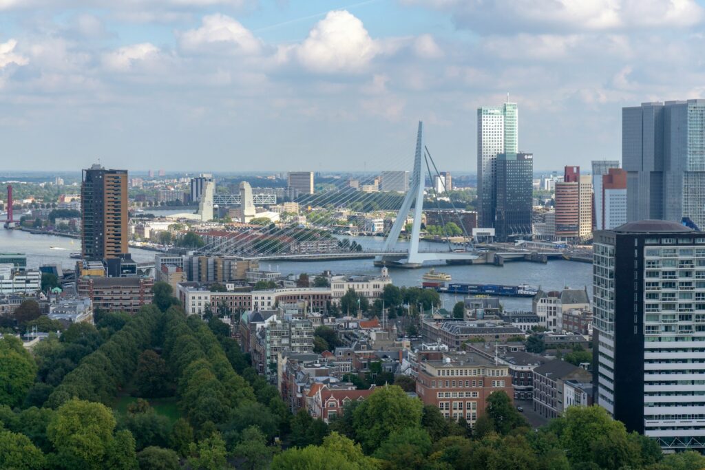Uitzicht vanaf de Euromast Rotterdam